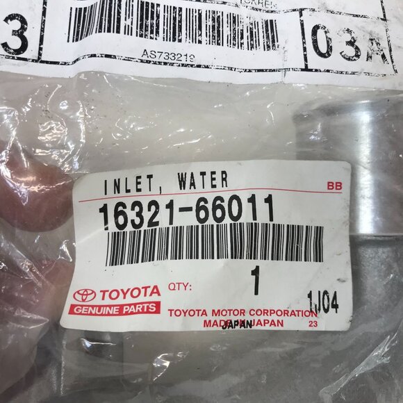 GENUINE TOYOTA water inlet 16321-66011 - Picture 3 of 3